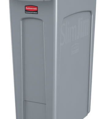 Rubbermaid afvalbak Slim Jim met ventilatiekanalen, grijs