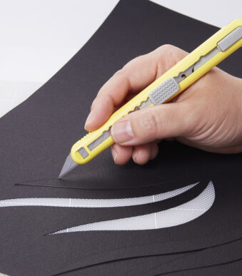 NT Cutter A-553P, kunststof-behuizing, geel