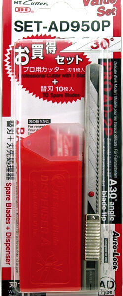 NT Cutter-Set AD950P, Cutter AD-2P + 10 mesjes