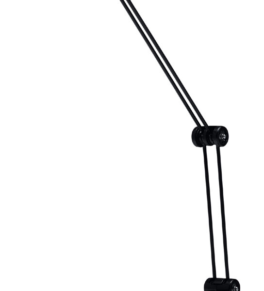 Hansa LED-bureaulamp Space, zwart gesatineerd