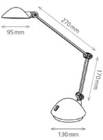 Hansa LED-bureaulamp Space, zwart gesatineerd