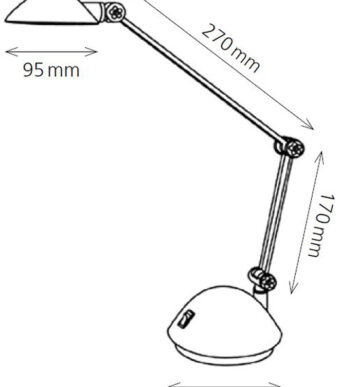 Hansa LED-bureaulamp Space, zwart gesatineerd
