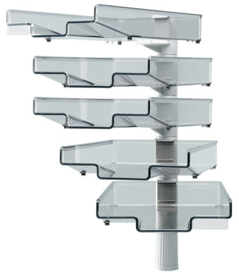Hansa zwenkbrievenbak met 5 bakken, lichtgrijs