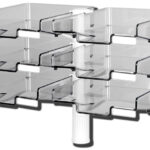 Hansa zwenkbrievenbak met 6 bakken, lichtgrijs