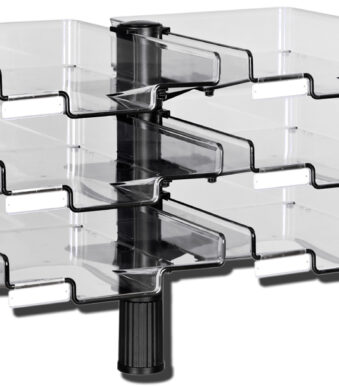 Hansa zwenkbrievenbak met 6 bakken, zwart