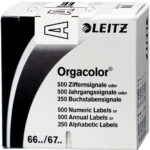 LEITZ letterruiter Orgacolor ´A´, op rol, wit