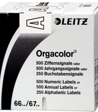 LEITZ letterruiter Orgacolor ´A´, op rol, wit