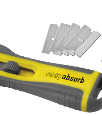 easyabsorb schraper met softgrip greep, geel/grijs