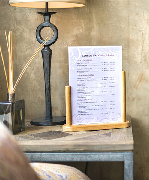 Securit tafelstandaard TABLE, DIN A4, teak