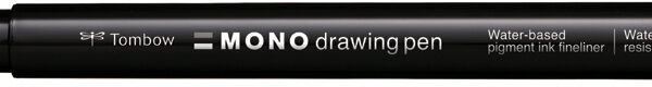 Tombow Fineliner MONO drawing pen, zwart, lijndikte 08