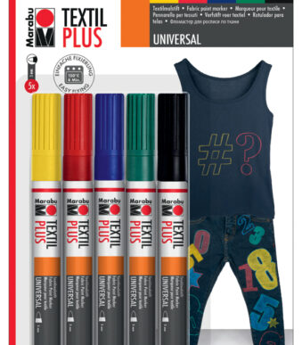 Marabu Textielstift 'Textiel Painter Plus', set van 5.
