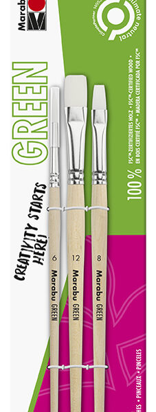 Marabu Groene Penselen, set van 3