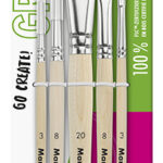 Groene penselen set van 5