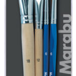 Acrylkwastset, 4 delig