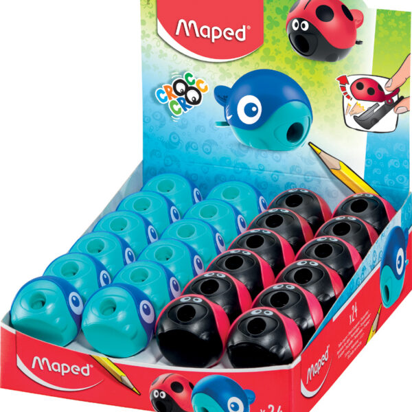 Maped Puntenslijper CROC CROC EASY, 24 stuks display
