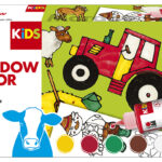 Marabu Kinderverf Raamstiften Set 'Boerderij', 6 x 80 ml