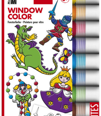 Marabu kinderverf voor ramen, set van 10 kleuren
