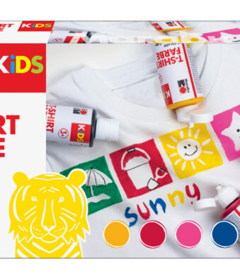 Marabu Kindertextielverf 'T-shirtverf', set van 6 x 80 ml.