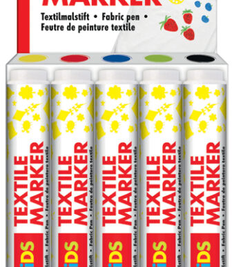 Marabu Kids Textielstiften, 5 stuks van 3 ml
