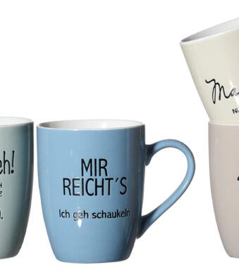 Koffiemok SPREUKEN, 330 ml