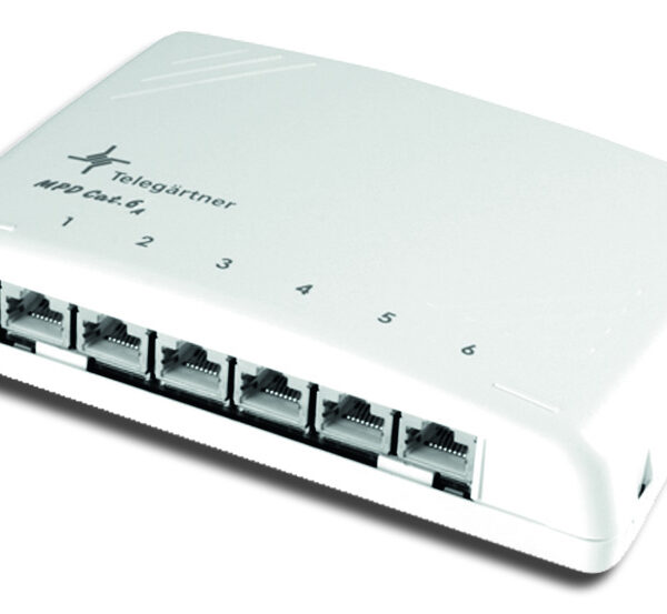 Modulaire patchverdeler categorie 6A, 6x RJ45-poorten