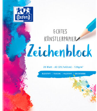 Tekenblok Oxford, A3-formaat, blanco, 120 g/m²