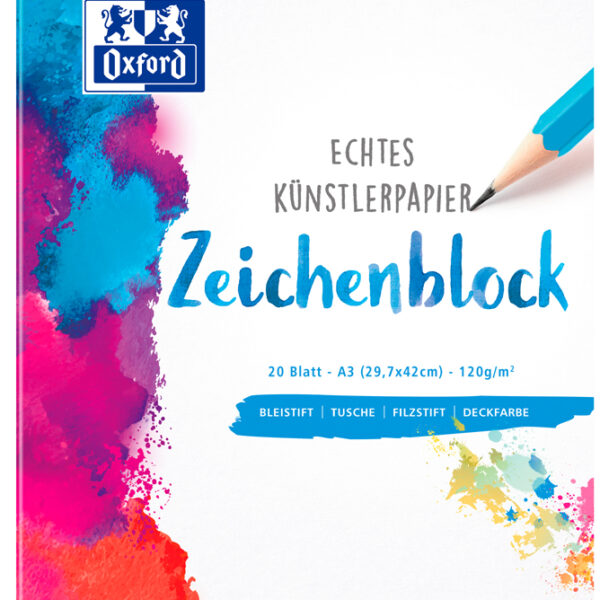 Tekenblok Oxford, A3-formaat, blanco, 120 g/m²