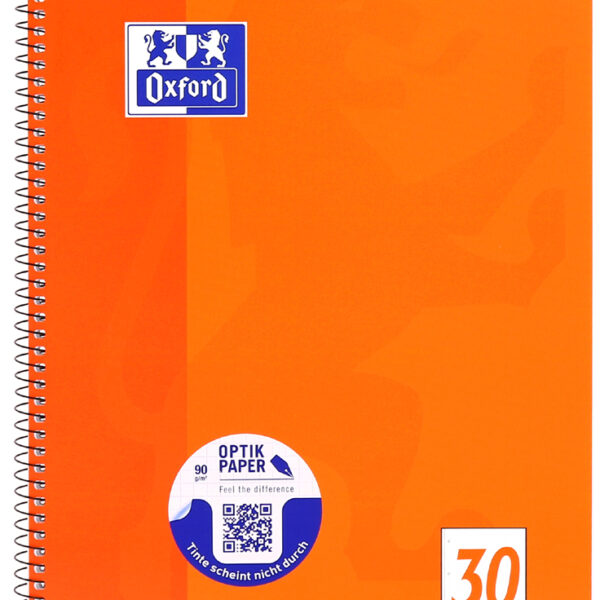 Oranje schrift A4+ formaat, blanco, 80 vellen