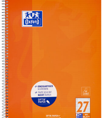 Gelinieerd schrijfblok A4+, 80 vellen, oranje