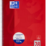 Geruit Oxford schrift A4+ formaat, 80 bladen, linkerkantlijn.