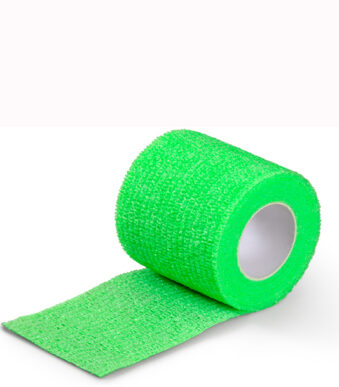 Elastische fixatiezwachtel, 50 mm x 4,5 m, lichtgroen.