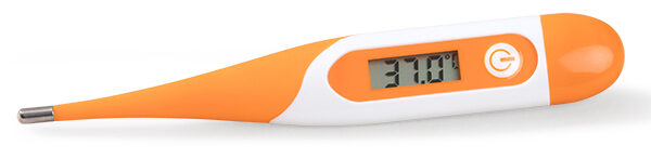 Haro koortsthermometer met flexibele punt, wit/oranje.