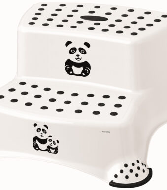 Keeeper kindertraptje 'Igor Panda', tweevoudig, wit.