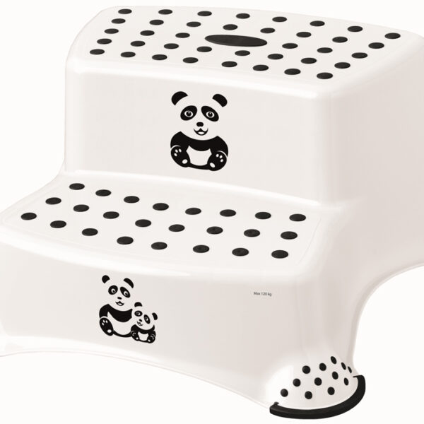 Keeeper kindertraptje 'Igor Panda', tweevoudig, wit.