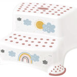 Keepertrap voor kinderen 'igor Regenboog', twee traptreden, wit