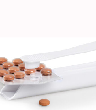 Tablettenuitdrukhulp, wit