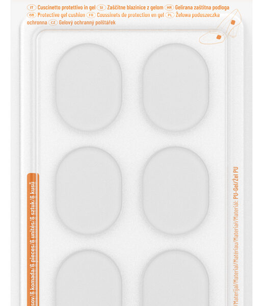 Gelzoolbeschermers voor voeten, 6 stuks