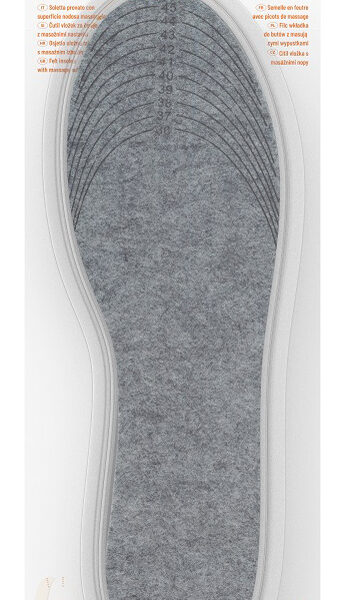 Massagenoppengelzolen, vilt, maten 36-45