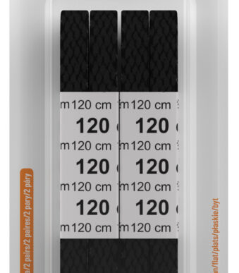 Sportveters, plat, 120 cm, zwart