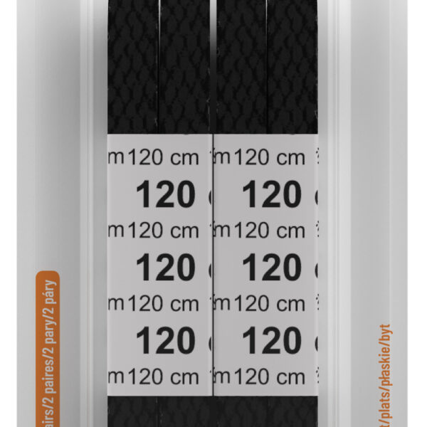 Sportveters, plat, 120 cm, zwart