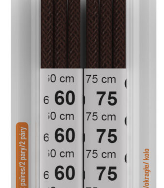 Bruine ronde veters, 600/750 mm