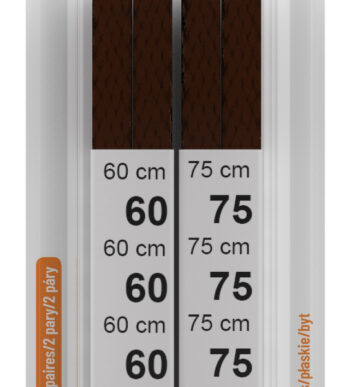 Standaard platte veters, 600/750 mm, donkerbruin