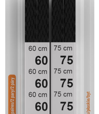 Haro stijve platte veters, 600/750 mm, zwart