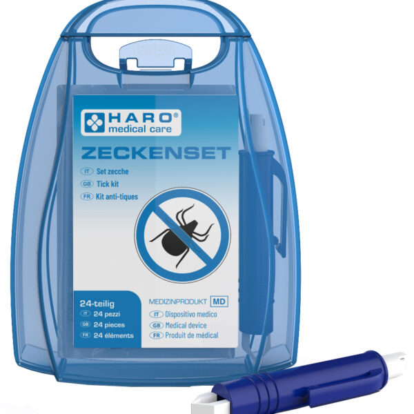 Teken-verwijderingsset, 24-delig, blauwe opbergdoos.