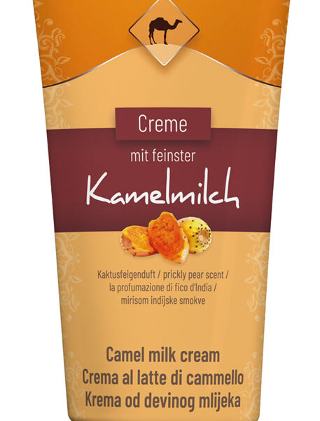 Kamelemelkcrème met cactusvruchten geur, 100 ml tube.