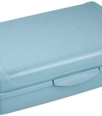 Broodtrommel 'Luca' klikbox groot, noordzee-blauw