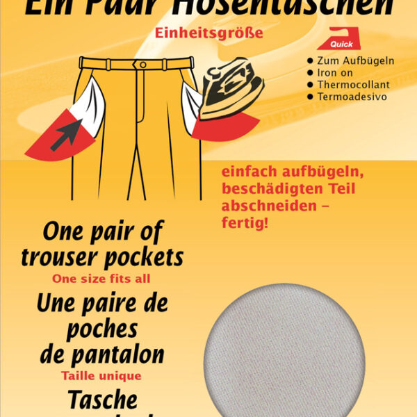 Snelle broekeninsteekzak, lichtgrijs