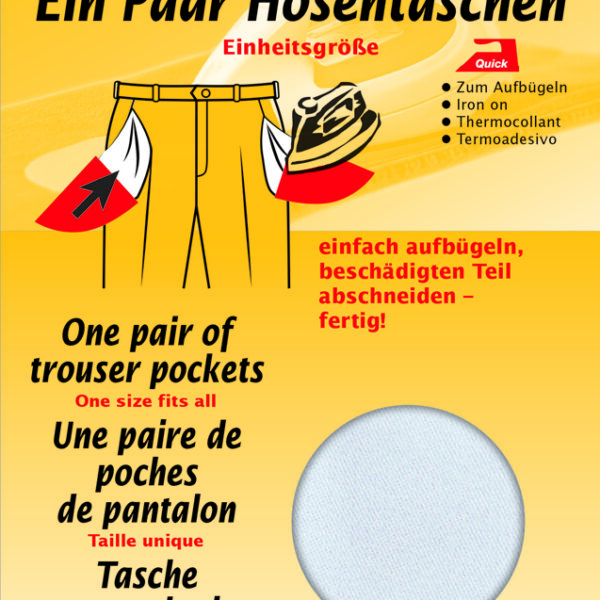 Snel te maken broekzakje, wit