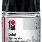 Hoogglans blanke lak, 50 ml, in glazen pot