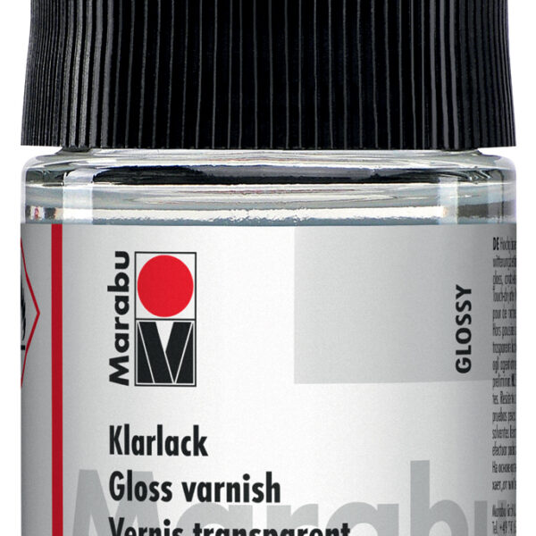 Hoogglans blanke lak, 50 ml, in glazen pot